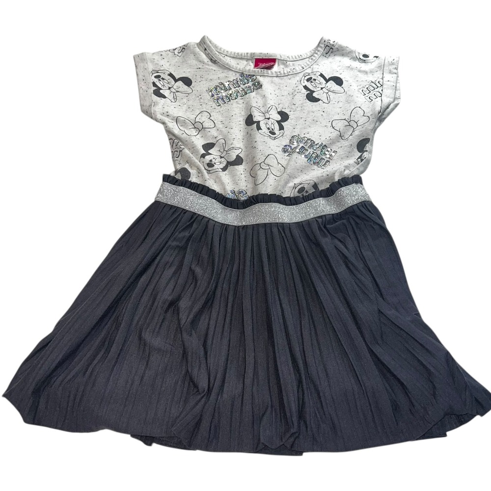 Disney Grey & Black‎ Minnie Mouse Dress Girls Size 5 Casual
